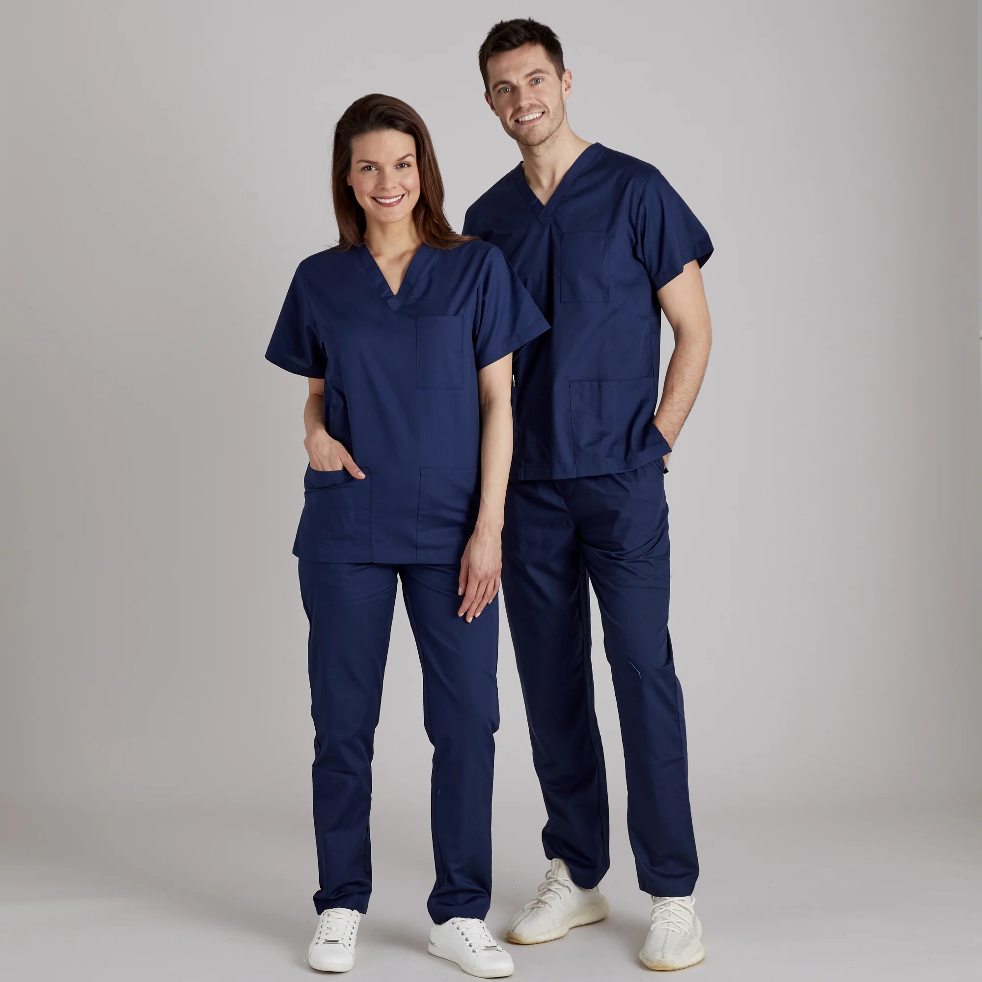 PSTRT001007-2model_5000x Medical Scrub Set - Image 1