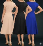 Women's V-Neck Midi Dress - Image 3